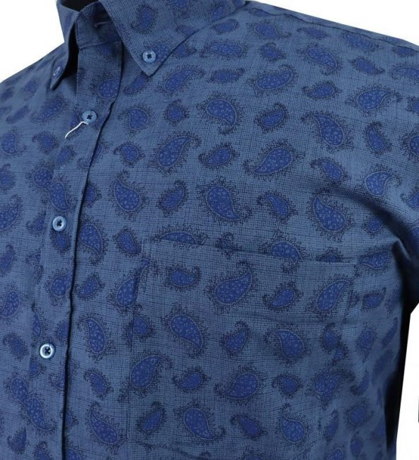 Büyük Beden Battal Boy Erkek Gömlek Pamuklu Kısa Kol - 3