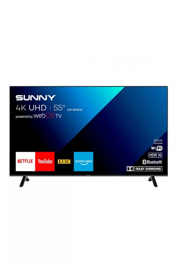 Sunny SN55FMN243 Frameless 4K Ultra HD 55'' 140 Ekran Uydu Alıcılı webOS Smart LED TV