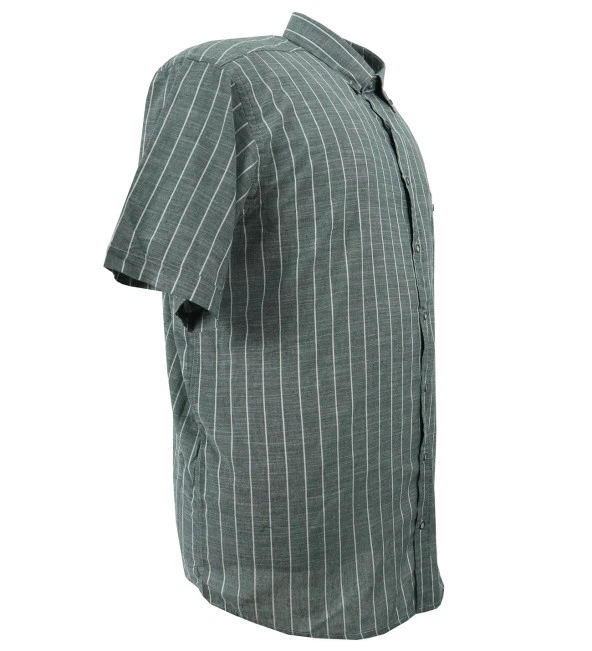 Büyük Beden Battal Boy Erkek Gömlek Pamuklu Kısa Kol Yeşil - 2