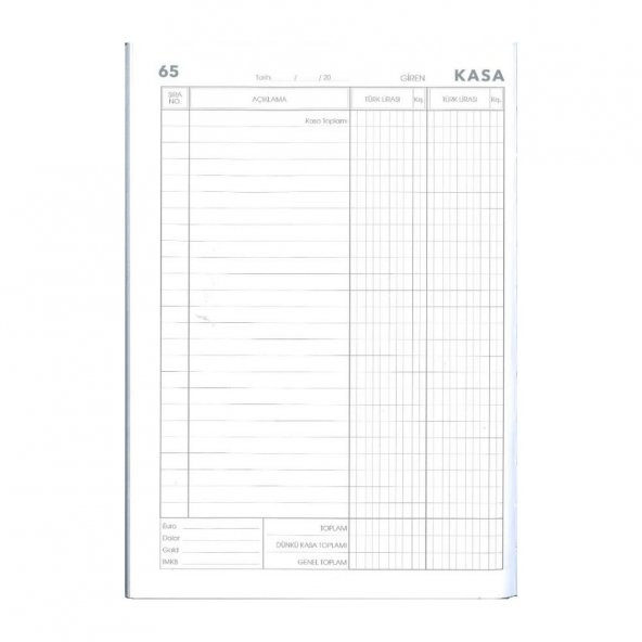 Kasa Defteri Lacivert 20x28 320 Yaprak 1 Adet Artlantis Hesap Defteri 20*28 320 Yaprak 1 Adet - 3