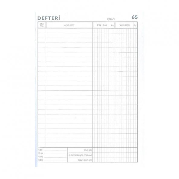 Kasa Defteri Lacivert 20x28 320 Yaprak 1 Adet Artlantis Hesap Defteri 20*28 320 Yaprak 1 Adet - 4