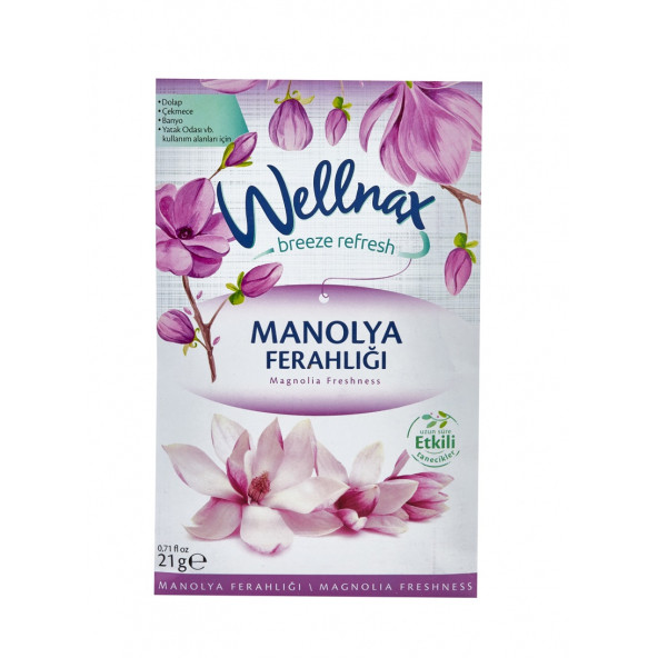 WELLNAX 5 li Dolap Ve Çekmece Içi Oda Kokusu (manolya Ferahlığı- Gül Bahçesi- Buket Tazeliği- Marsilya-Lavanta) - 5