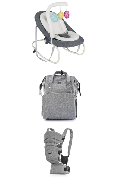 Tommybaby premium 3'lü set-Ana Kucağı-Çanta-Kanguru - 3