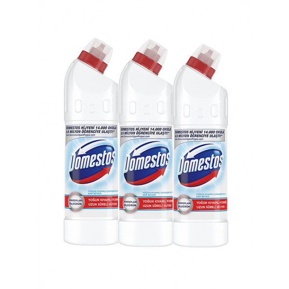 Domestos Kar Beyazı 750 ml Çamaşır Suyu, 3' li