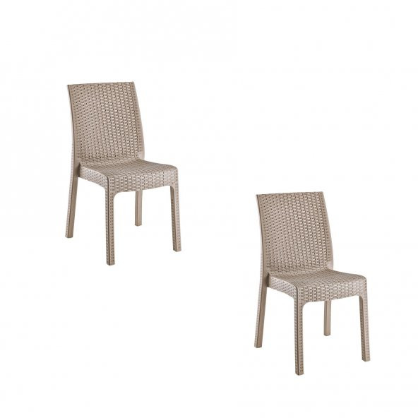 Holiday Deluxe Rattan Sandalye Cappuccino | 2li Set