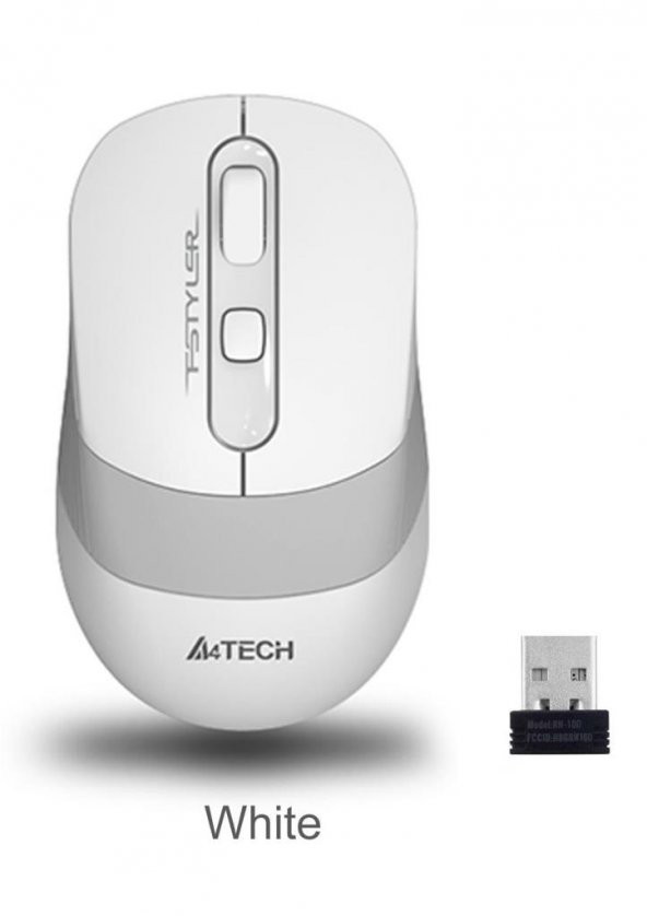 A4 Tech Fg10 Beyaz Nano Kablosuz Optik 2000 Dpı Mouse - Resim 2