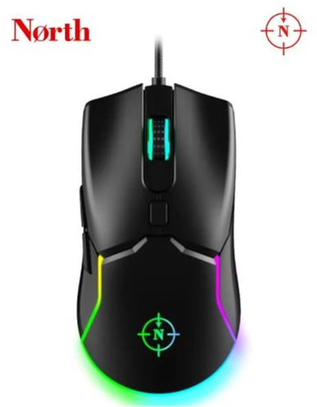 North Air Black RGB Kablolu Profesyonel Oyuncu Mouse - 2