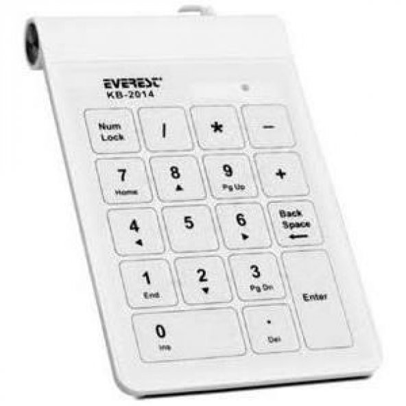 Everest KB-2014 Beyaz Usb Dokunmatik Numerik Standart Klavye ürün görseli