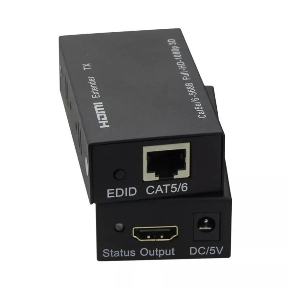 PrimeX PX-HDEX60 60 metre CAT6 Network Üzerinden HDMI Uzatıcı, HDMI Extender, Cat6 Hdmi Görüntü Aktarma