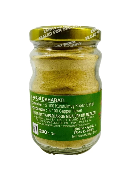 KAPARİ BAHARATI 200 gr. AŞÇI MURAT KAPARİ - Resim 2
