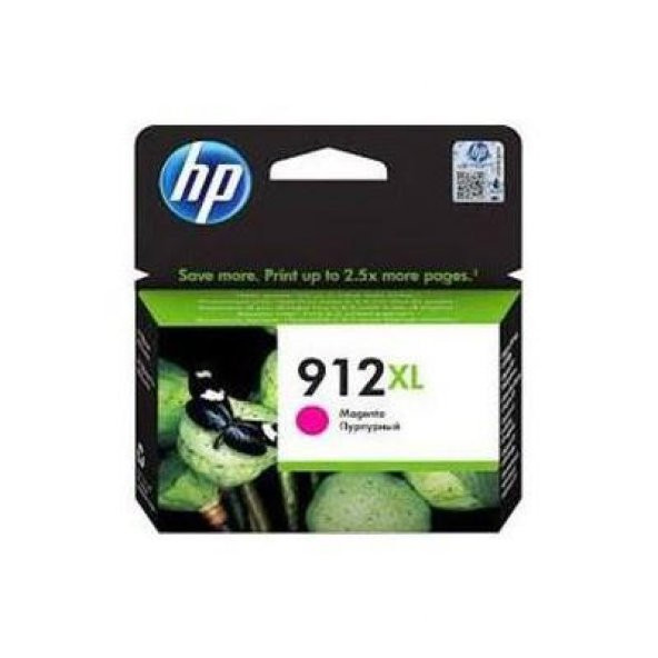HP 912XL Yüksek Kapasite Magenta Kırmızı Kartuş 3YL82A ürün görseli