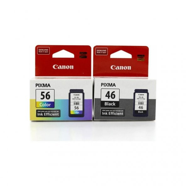 Canon Pg-46 /cl-56 Pixma E404/E414/E464/E484 Siyah ve Renkli Kartuş