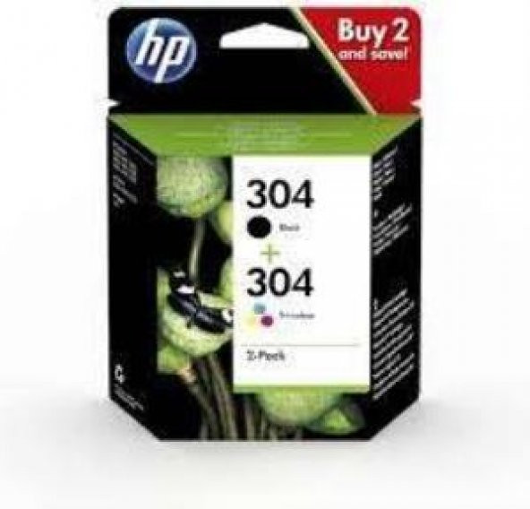 HP 304 Black-Color Siyah-Renkli Multi Paket 3JB05AE ürün görseli