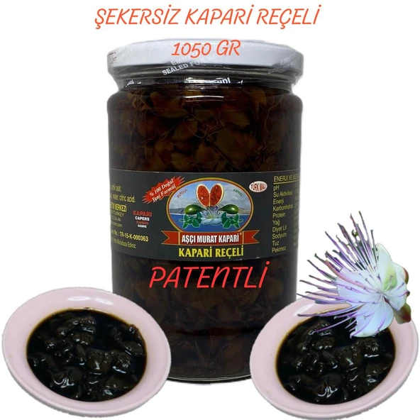 ŞEKERSİZ KAPARİ REÇELİ (PATENTLİ) 1050 gr. AŞÇI MURAT KAPARİ ürün görseli