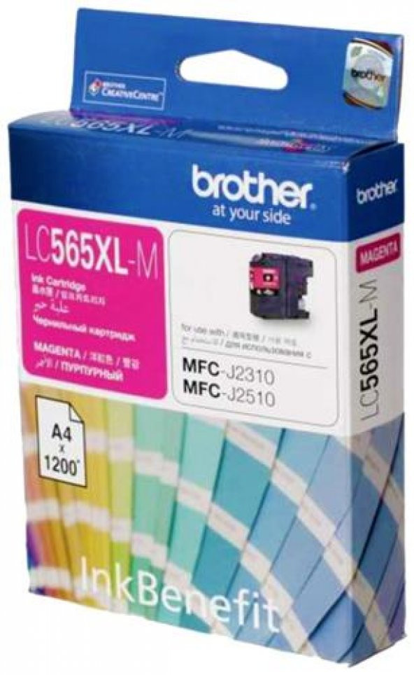 Brother LC565XLM Magenta Kırmızı 1.200 Sayfa Kartuş MFC-J3520-J3720 ürün görseli