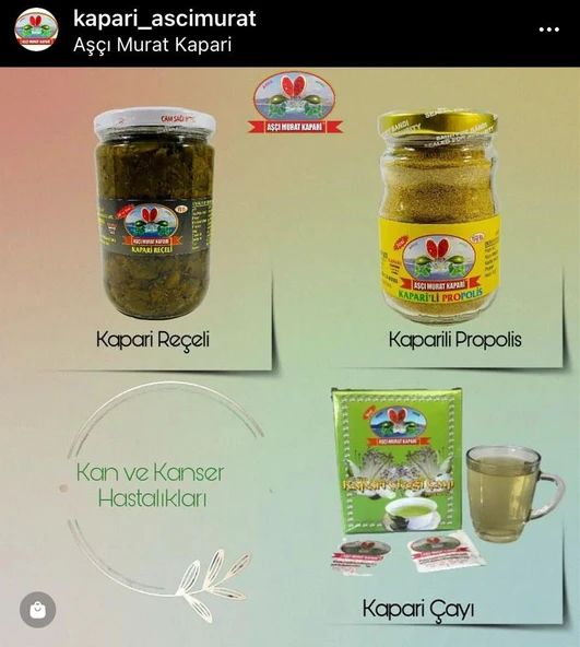 KAPARİ REÇELİ (PATENTLİ) 350 gr. AŞÇI MURAT KAPARİ - Resim 3