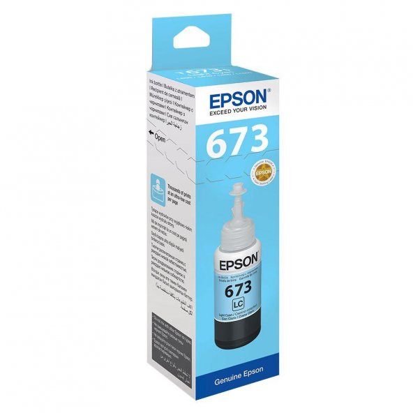 Epson T6735 Light Cyan Açık Mavi Şişe Mürekkep T67354A ürün görseli