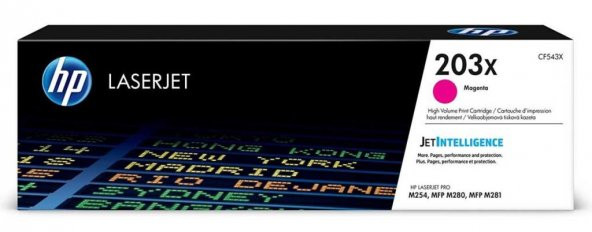 HP 203X Magenta Kırmızı Yüksek Kapasite 2.500 Sayfa Toner CF543X ürün görseli
