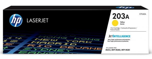 HP 203A Yellow Sarı 1.300 Sayfa Toner CF542A ürün görseli