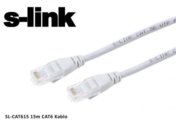 S-link sl-cat615 Cat6 15mt Gri Utp Patch Kablo ürün görseli