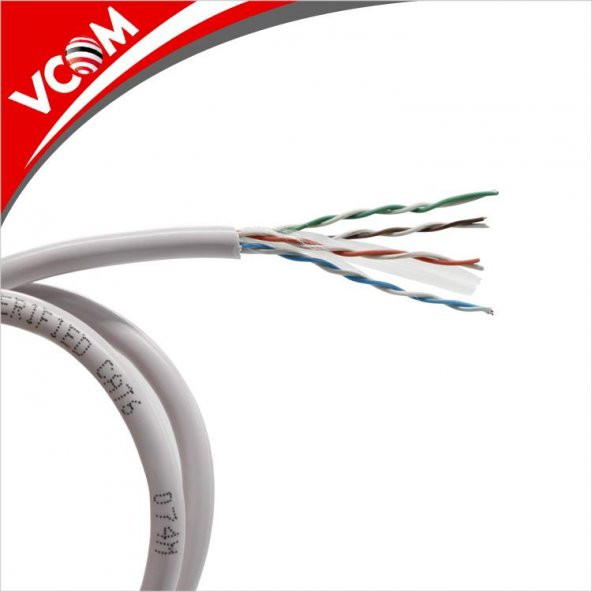 Vcom NC614-305 Utp Cat6 23 AWG 0.57CCA 305MT Gri Kablo - 2