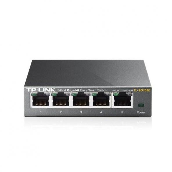 Tp-Link TL-SG105E 5 Port 10-100-1000 Mbps Easy Smart Switch Çelik Kasa - 1