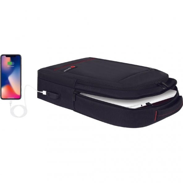 Mack Mcc-007 17.3" Office Usb Girişli Notebook Sırt Çantası Siyah - 3