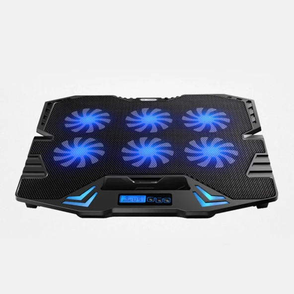 Frisby FNC-5235ST GS6 Notebook Soğutucu (6xFan) LCD Kontrol Panel Metal Izgara 5 Kademeli Yükseklik - 2