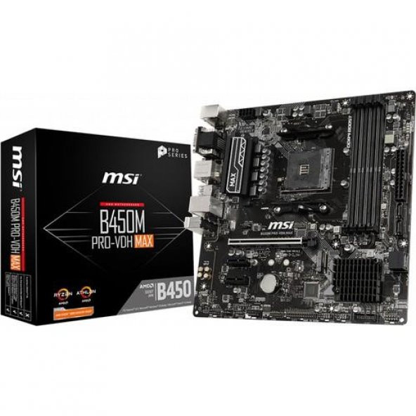 Msı B450M PRO-VDH MAX AMD AM4 DDR4 Anakart - 1