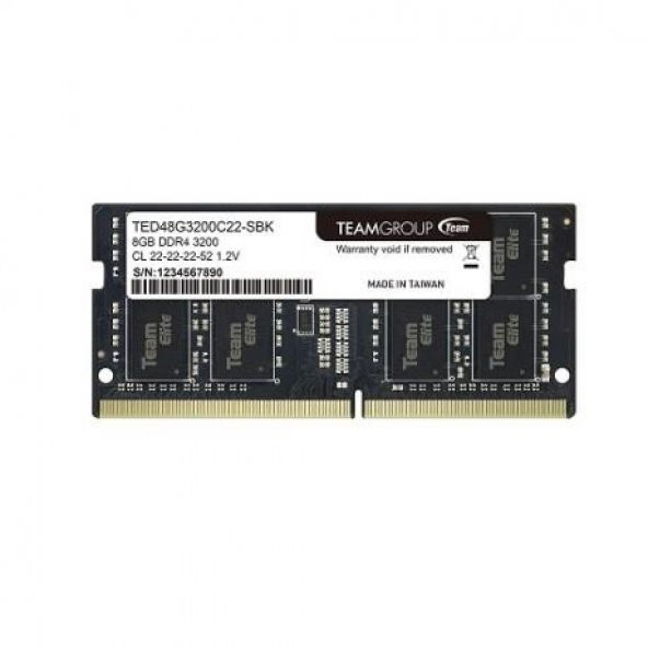 Team Elite 8Gb DDR4 3200Mhz Sodimm TED48G3200C22-S01 Notebook Ram - 2