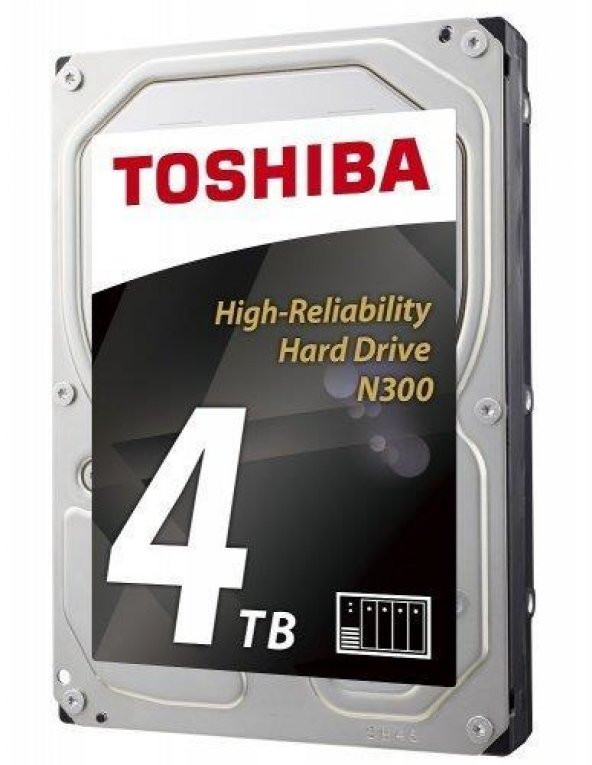 Toshiba 4TB N300 HDWG440UZSVA 7200RPM 128MB SATA3 Nas Diski - 1