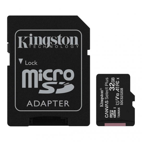 Kingston SDCS2 32GB microSDHC Canvas Select Plus 100R A1 C10 MicroSD Hafıza Kartı