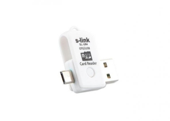 S-link SL-U94 Beyaz Usb To Mikro 5 Pin + Kart Okuyucu