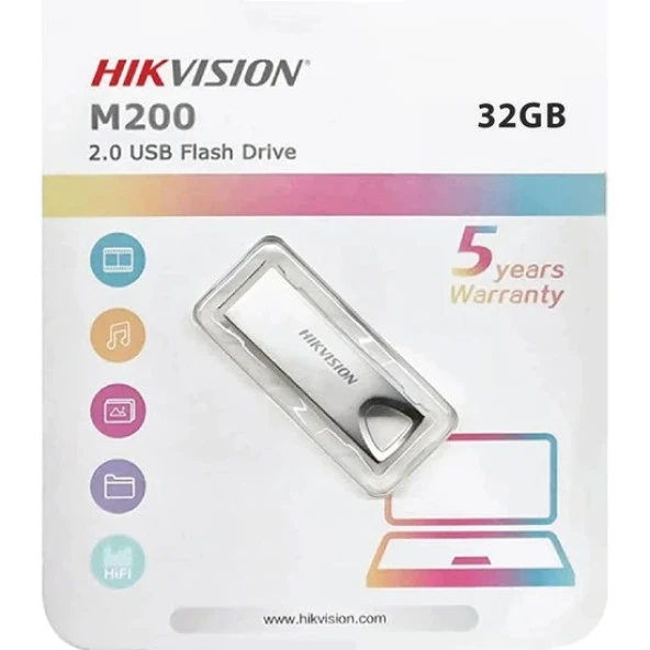 Hikvision 32Gb Usb2.0 Hs-Usb-M200-32G Metal Flash Bellek - 3