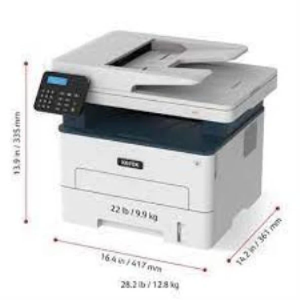 Xerox  B225V_DNI Yazıcı-Tarayıcı-Fotokopi Çok Fonksiyonlu Lazer Yazıcı Wireless-Network 34 PPM - Resim 2