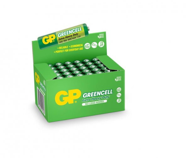 Gp Greencell R03 AAA Boy Çinko İnce Kalem Pil 40'lı Paket GP24G-2S2