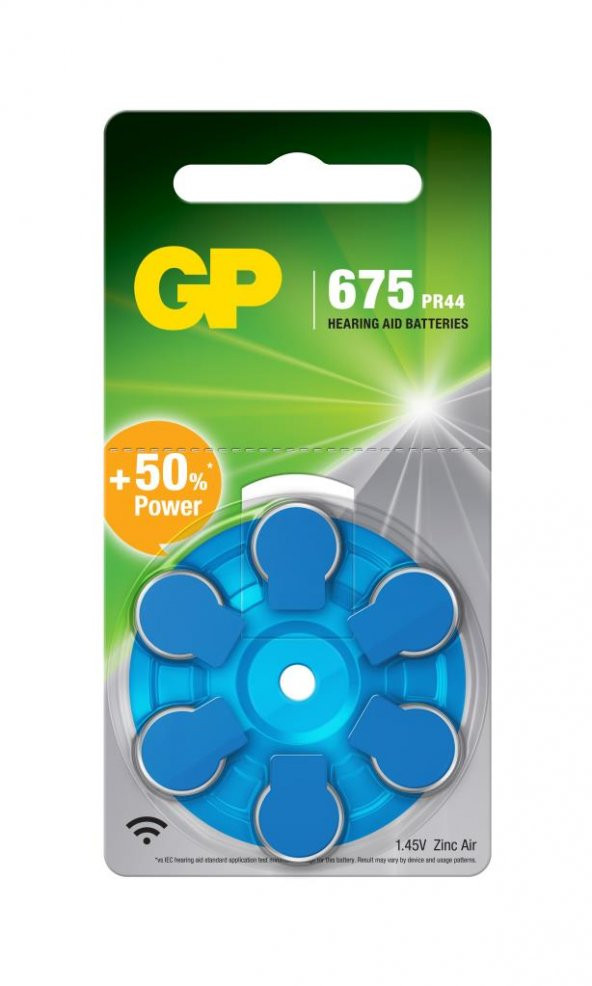 GP ZA675 1.4V Düğme Kulaklık Pili  6'lı Paket