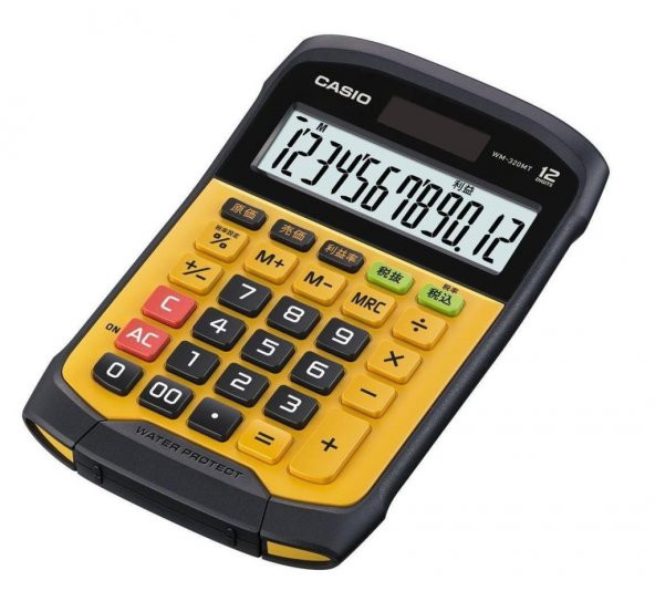 Casio WM-320MT 12 Hane Suya-Toza Dayanıklı Masa Üstü Hesap Makinesi - 1