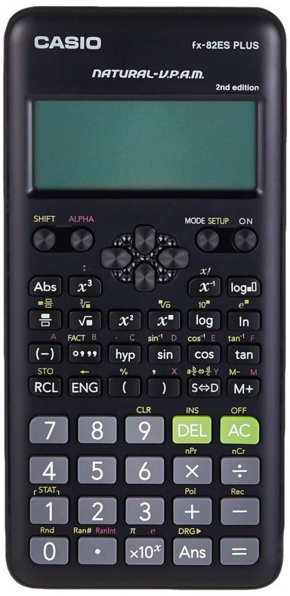 Casio Fx-82Es Plus Siyah Bilimsel Fonksiyonlu Hesap Makinesi 2.Versiyon