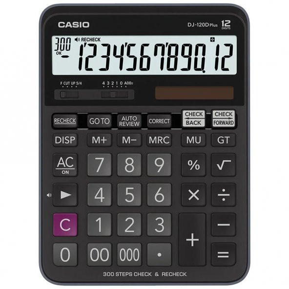 Casio DJ-120D Plus İşlem Kontrollü 12 Hane Masa Üstü Hesap Makinesi - 2