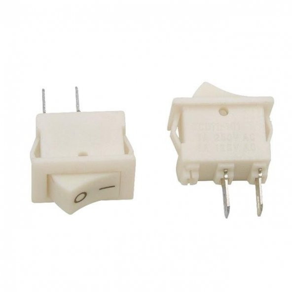 KCD11 Mini On-Off Anahtar - Beyaz - 5 Adet