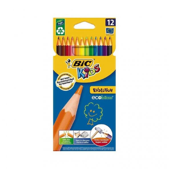 Bic Kuru Boya Evoltion Karton Kutu 12 Lİ 829029 - 1