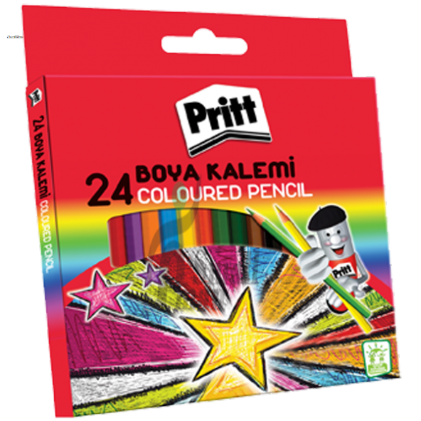 Pritt Kuru Boya Karton Kutu Tam Boy 24 Renk 1221351