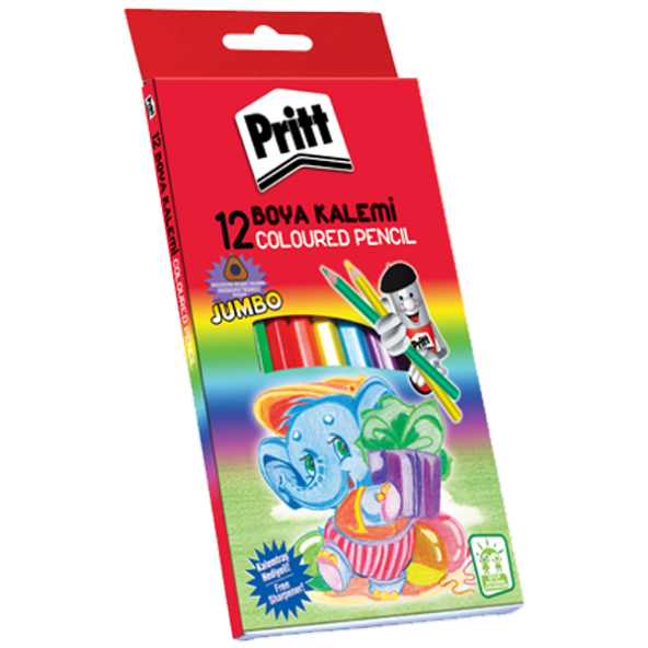 Pritt Kuru Boya Karton Kutu Jumbo Üçgen 12 Renk 1219733