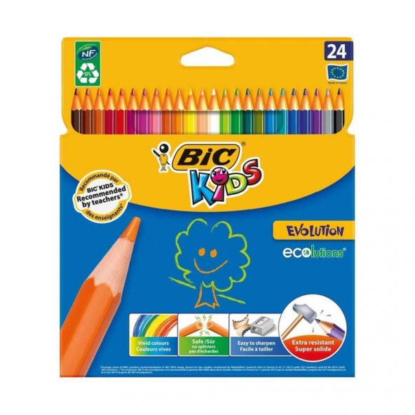 Bic Kuru Boya Evolutıon 24 LÜ 937515