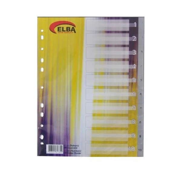 Bafix Seperatör 1-10 Rakamlı Plastik A4