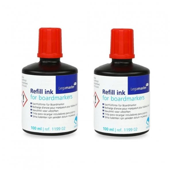 Edding Legamaster Ekonomik Tahta Kalem Mürekkebi 2li 100ml Kırmızı 1199 02