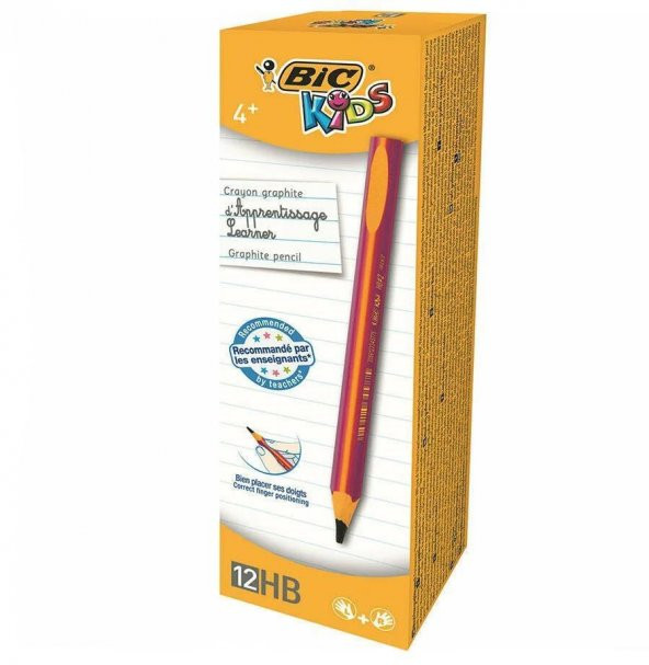 Bic Kurşun Kalem Kids Evolution HB Üçgen Jumbo 12 Lİ Pembe 919263