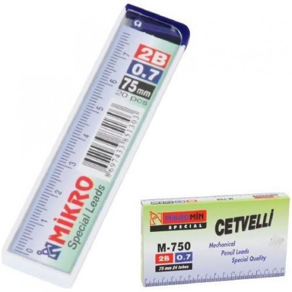 Mikro Min Cetvelli 2B 75 MM 0.7 MM M-750