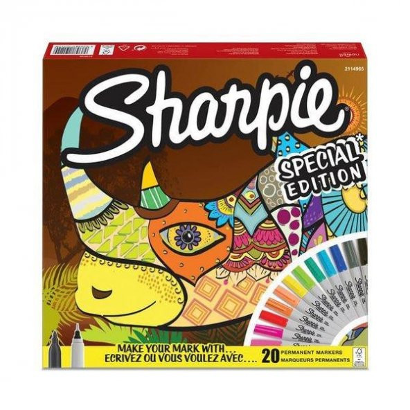 Sharpie Markör Permanent Fine 20 Li Gergedan 2110122